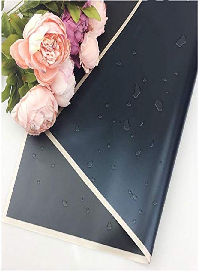 XICHEN 20 Sheets Pure color Waterproof gold edge Flower Wrapping Paper,Florist Bouquet Supplies,DIY Crafts,Gift Packaging or Gift Box Packaging, 22.8x22.8Inch(Dark night black) - Image 4